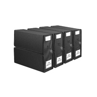 4x Kitchee Foldable Bed Sheet Storage Box – Linen &amp; Closet Organiser Black