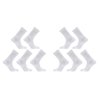 10X Rexy 3D Seamless Crew Socks Large Slim Breathable WHITE