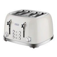 PHILEX 4-Slice Off-White Toaster Bread Reheat Retro