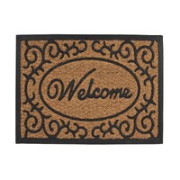 YES4HOMES 2 x Doormat for Front Door Entryway Outdoor Mat Coir Rubber Welcome