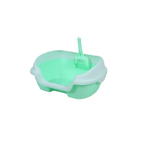 YES4PETS Small Portable Cat Kitten Rabbit Toilet Litter Box Tray with Scoop Green