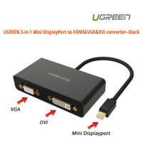 UGREEN 3-in-1 Mini DisplayPort to HDMI&amp;VGA&amp;DVI converter - black (10440)
