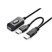 UGREEN USB 2.0 Active Extension Cable with USB Power 5M (20213)