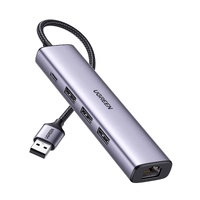 UGREEN 60554 USB 3.0 to Ethernet Adapter 5 in 1 Multiport Hub with Gigabit RJ45