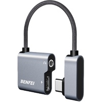 BENFEI USB C to Audio Jack Adapter with 60W Fast Charging