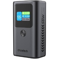 CHOETECH B701-GY 10000mAh PD30W USB-A + USB-C x 2, 3-Port &amp; TFT Display Power Bank