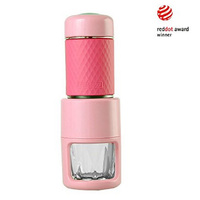 STARESSO Coffee Maker Red Dot Award Winner Portable Espresso Cappuccino Quick Cold Brew Manual Coffee Maker Machines All in One - Pink