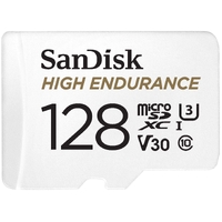 SANDISK HIGH ENDURANCE MICROSDHC CARD SQQNR 128G UHS-I C10 U3 V30 100MB/S R 40MB/S W SD ADAPTOR SDSQQNR-128G-GN6IA