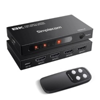 Simplecom CM324v2 4-Port HDMI 2.1 Switch with Remote 4 IN 1 OUT Splitter HDCP 2.3 8K@60Hz