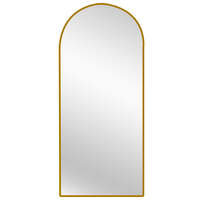 Metal Arch Mirror 75cm x 175cm - Gold
