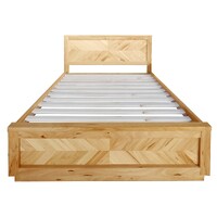 Rosemallow Queen Size Bed Parquet Solid Messmate Timber Wood Frame Mattress Base