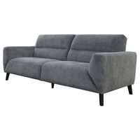 Monarch 3 Seater Sofa Fabric Uplholstered Lounge Couch - Charcoal