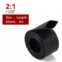 2m Polyolefin Shrink Tube 25/32&quot; (20mm) 2:1 Ratio Heat Shrink Tubing Sleeving Wrap Shrinking