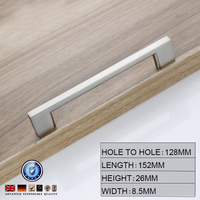 Brushed Nickel Kitchen Door Cabinet Drawer Handle Pulls 128MM
