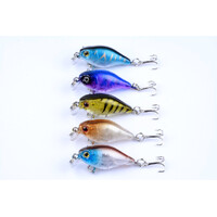 5x 4.3cm Popper Crank Bait Fishing Lure Lures Surface Tackle Saltwater