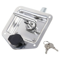 Trailer Door Latch Rv Door Tool Box Lock Gasket T-Handle with Keys 304 Stainless Steel
