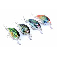 4x 7.5cm Popper Crank Bait Fishing Lure Lures Surface Tackle Saltwater