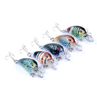 5x 4.5cm Popper Crank Bait Fishing Lure Lures Surface Tackle Saltwater