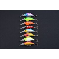 8x 7.5cm Popper Crank Bait Fishing Lure Lures Surface Tackle Saltwater