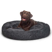 Fur King &quot;Aussie&quot; Calming Dog Bed - XL -Grey - 115 cm