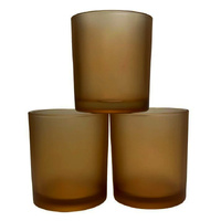 20 Pack Brown Frosted Glass Votive Tealight Candle Holders House Party Cenrepiece Xmas Wedding Decor Glass Candlestick Party Decorations Bridal Valent