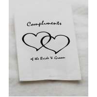 150 Pack Wedding Cake Bags Greaseproof Wax Paper Slice Take Home Favour Heart n Message