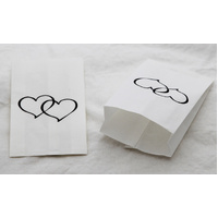 150 Pack Wedding Cake Bags Greaseproof Wax Paper Slice Take Home Favour Large Heart