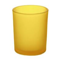 10 Pack Yellow Frosted Glass Votive Candle Holders Table Centreoieces  Xmas Wedding Anniversary Event Recption Party Function or Home Decor
