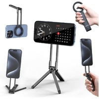 ULANZI MA30 Magnetic Phone Tripod Stand for iPhone - Aluminium Maglock Smartphone Mini Tripod Pocket Cell Phone Stand Dual-Sided Magnet Quick Mount Co