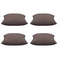 Pack of 4 Elements Stone Brown Solid Base Colour Square Cushion Covers