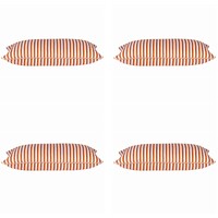 Pack of 4 Dandi Orange &amp; White Rectangle Cushion Covers