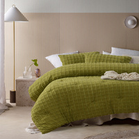 Vintage Design Homewares Parquet Cacti Green Comforter Set King