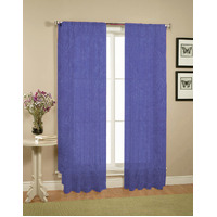 Pair of Crushed Sheer Curtains Blue