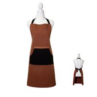 J Elliot Home Selby Cotton Apron 83 x 68 cm Ginger &amp; Black