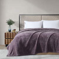 Ardor Teddy Mauve Ultra Soft Cozy Fleece Blanket Queen