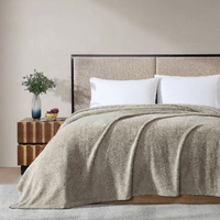 Ardor Teddy Navy Ultra Soft Cozy Fleece Blanket Queen