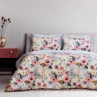 Ardor Holly Printed Floral Quilt Cover Set King