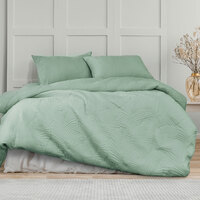 Ardor Molly Palm Green Quilted Quilt Cover Set Queen