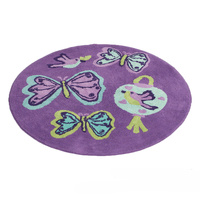 Jiggle &amp; Giggle Butterfly Lantern Floor Rug 80cm Diameter