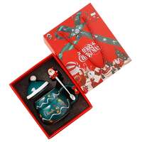 Christmas Cup Gift Box Ceramic Mug Set Mug Gift Set Christmas Coffee Cup(Tree)