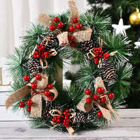 Christmas Wreath Door Garland Decoration Front Door Hanging Flowers Tree Decor(H1-3)