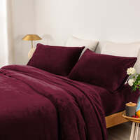 thermal microplush sheet set double aubergine