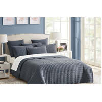 7 piece vintage stone wash comforter set queen charcoal