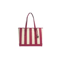 Michael Kors Women's Jet Set Travel Large TZ Shoulder PVC Tote Bag Purse Pink - One Size
