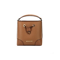 Michael Kors Women's Mercer Small Luggage Pebbled Leather Bucket Crossbody Bag Purse - One Size