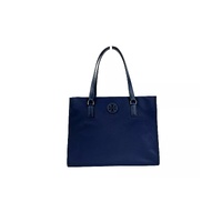 Tory Burch Women's Navy Ella Small Nylon Tote Bag Purse 160633 - One Size