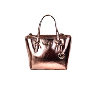 Michael Kors Women's Jet Set Primrose Metallic XS Carryall Top Zip Tote Bag Purse - One Size