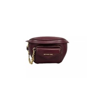 Michael Kors Women's Leather Maise 2 in 1 Fanny Waist Pack Bag Maroon - One Size