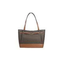 Michael Kors Women's Reed Large Belted Tote Shoulder Bag Purse Brown - One Size