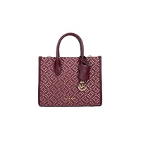 Michael Kors Women's Mirella Small Top Zip Crossbody Tote Bag Oxblood - One Size